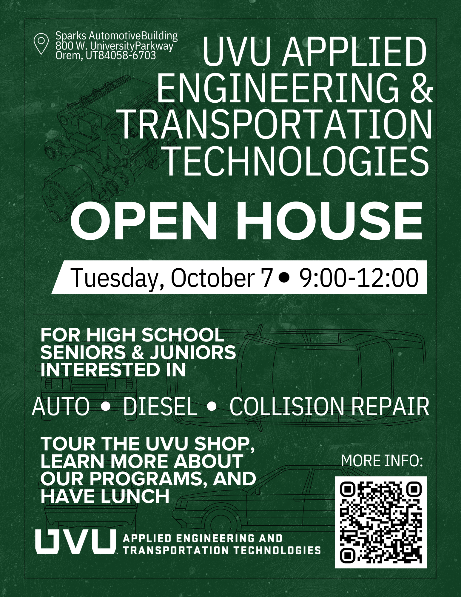 UVU Transportation Open House Flyer