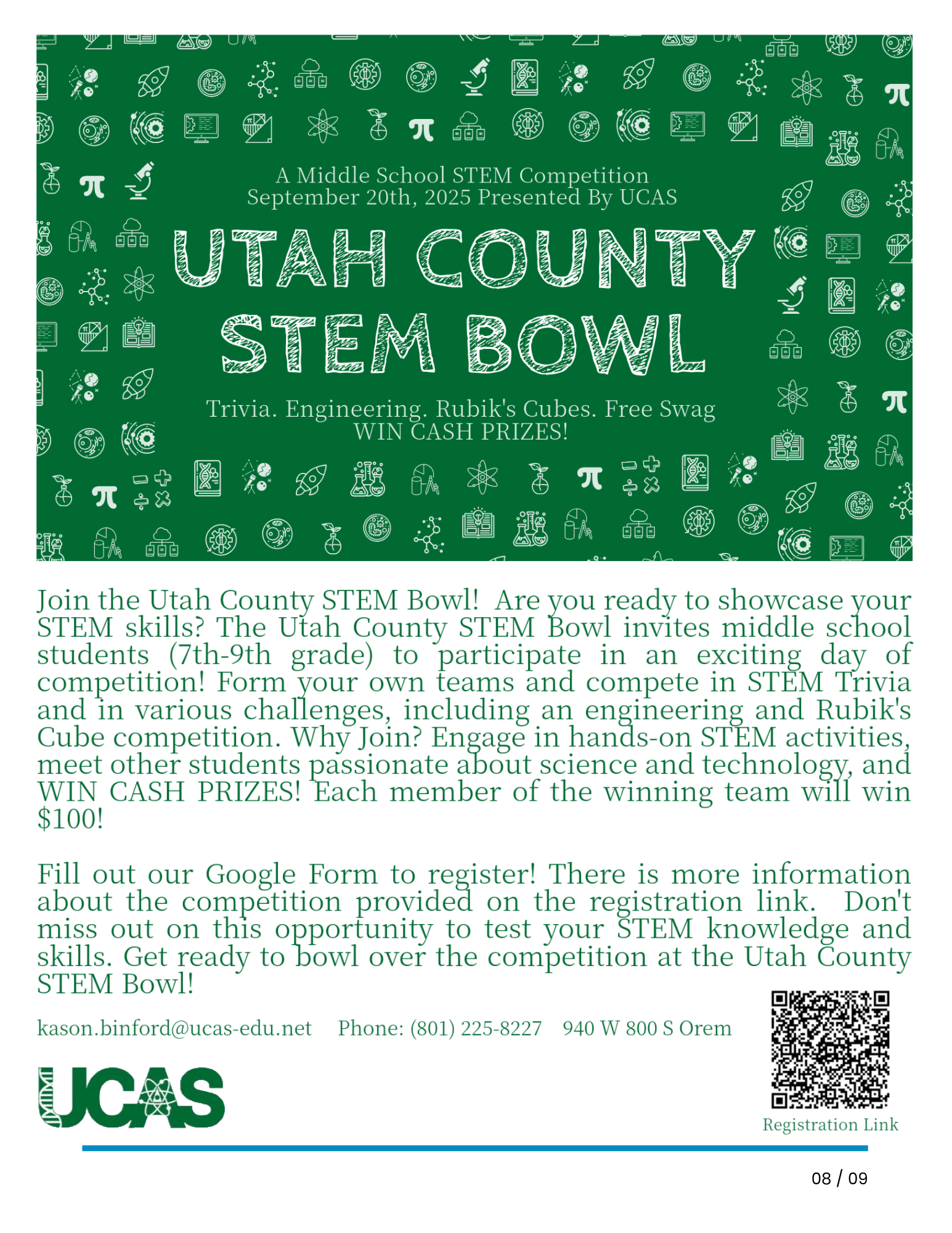 UCAS Stem Bowl Flyer